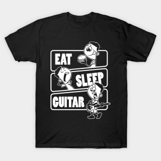 Eat Sleep Guitar Repeat - Gift for a guitar player graphic T-Shirt